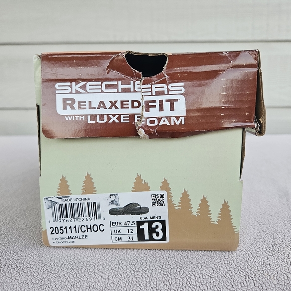 Skechers Patino Marlee Thong Flip Flop Sandal Men 13 Brown Relaxed Fit Luxe Foam - Picture 11 of 11